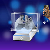 3D Crystal Photo Rectangle Landscape with Light Base PawCrystal