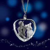 3D Crystal Photo Necklace Heart Shape PawCrystal