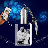 3D Crystal Photo Keychain PawCrystal