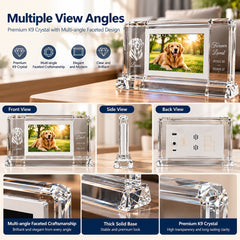 PawCrystal 3D Crystal Digital Frame Personalized Gifts Great Personalized Customized Gift with Your Own Photo