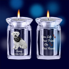 2D Crustal Pet Urn Custom Front & Back Photo/Text for Pet/Human Ashes